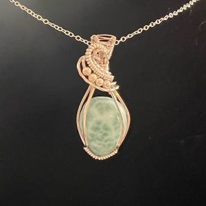 #2 Larimar Pendant in Sterling Silver